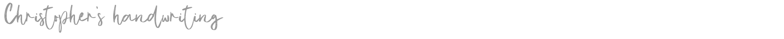 Christopher's Handwriting font preview